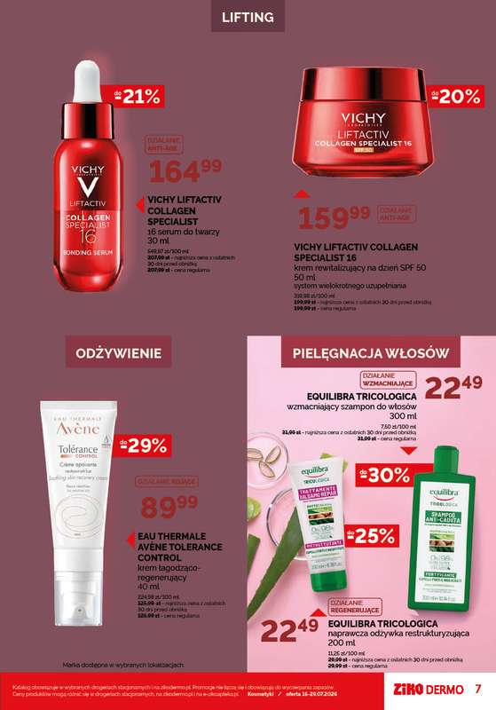 Ziko Dermo - gazetka promocyjna Gazetka od czwartku 16.07 do środy 29.07 - strona 7