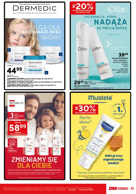 Ziko Dermo - gazetka promocyjna Gazetka od czwartku 16.07 do środy 29.07 - strona 13