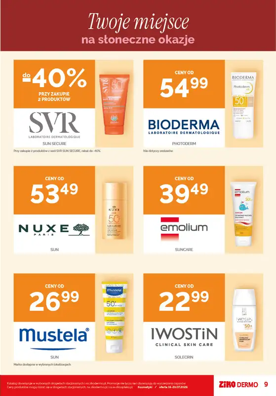 Ziko Dermo - gazetka promocyjna Gazetka od czwartku 16.07 do środy 29.07 - strona 9