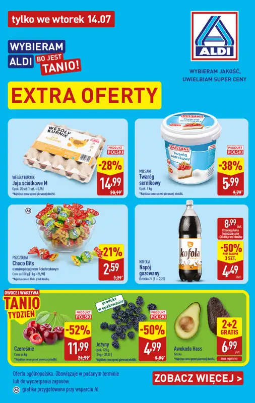 Aldi - gazetka promocyjna Extra oferty na wtorek w Aldi!  