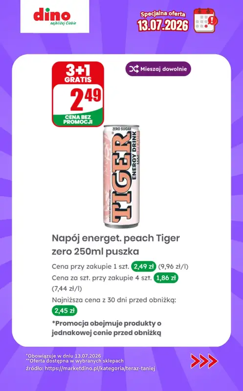 Dino - gazetka promocyjna Specjalna oferta na 13.07.2026 - promocje spoza gazetki od poniedziałku 13.07 do poniedziałku 13.07 - strona 6