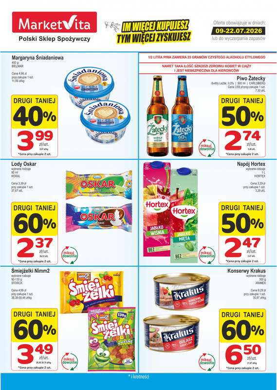 Marketvita - gazetka promocyjna Wielosztuki  do środy 22.07