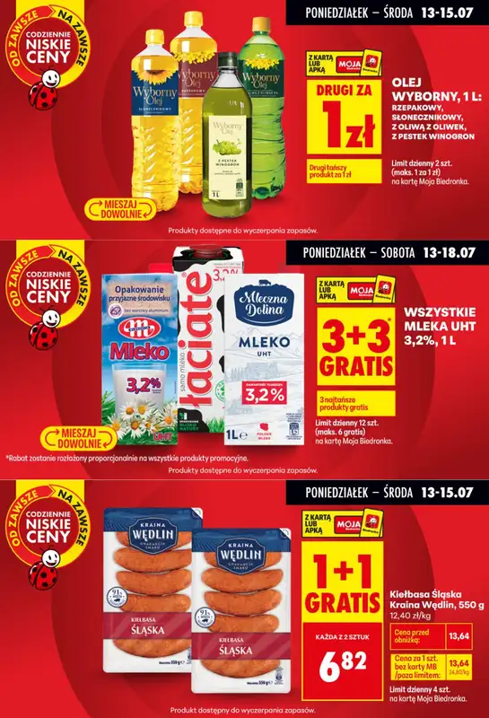 Biedronka - gazetka promocyjna Biedronkowe oszczędności od poniedziałku od poniedziałku 13.07 do środy 15.07 - strona 2