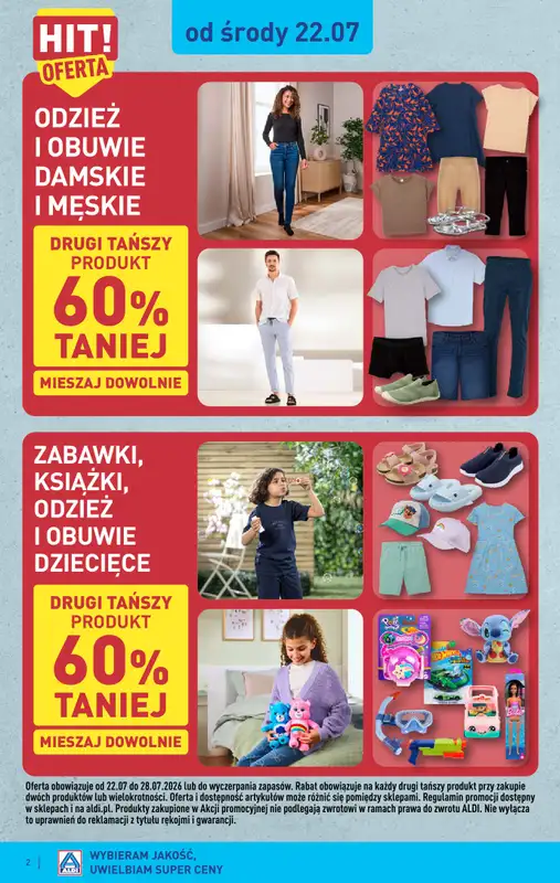 Aldi - gazetka promocyjna Aldi ma to coś! od środy 22.07 do soboty 25.07 - strona 2