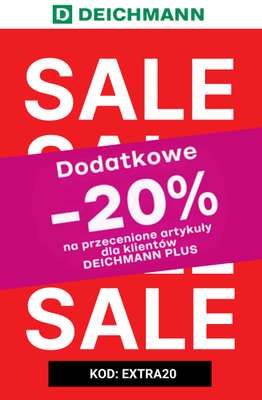 Deichmann - gazetka promocyjna Dodatkowe -20% na wyprzedaż od poniedziałku 13.07 do środy 15.07