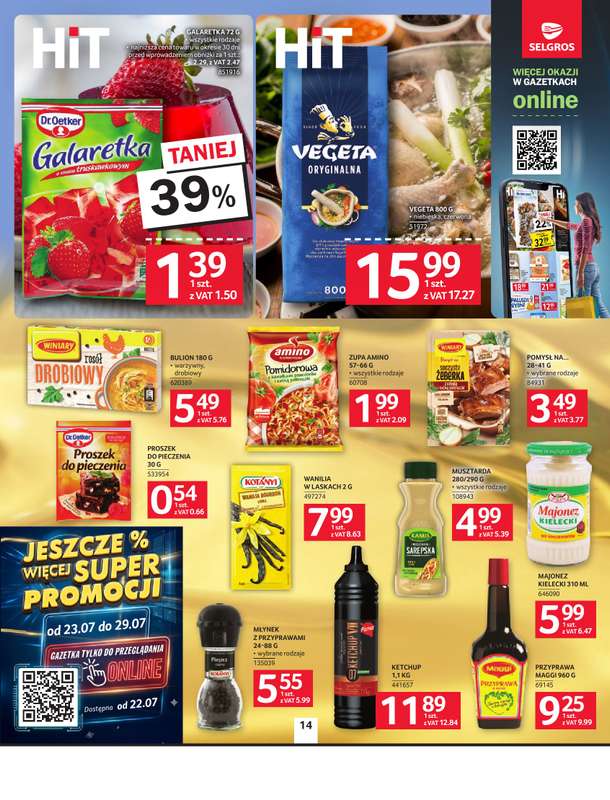 Selgros - gazetka promocyjna Oferta spożywcza od czwartku 16.07 do środy 29.07 - strona 14