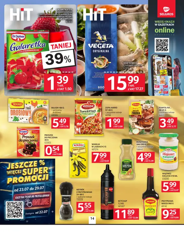 Selgros - gazetka promocyjna Oferta spożywcza od czwartku 16.07 do środy 29.07 - strona 14