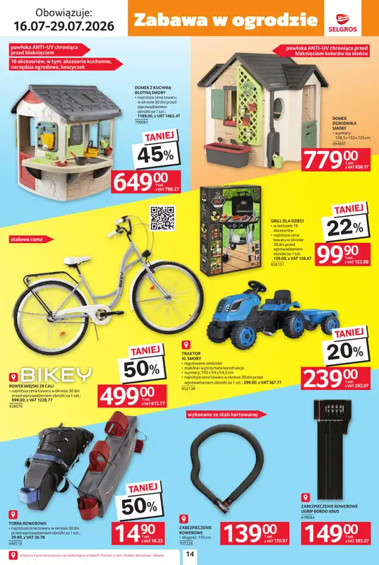 Selgros - gazetka promocyjna Katalog Lato na całego od czwartku 16.07 do środy 29.07 - strona 14