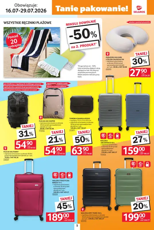 Selgros - gazetka promocyjna Katalog Lato na całego od czwartku 16.07 do środy 29.07 - strona 5