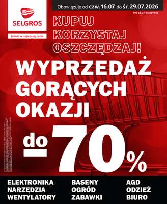 Selgros - gazetka promocyjna Katalog Totalna Wyprzedaż od czwartku 16.07 do środy 29.07