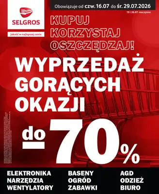 Selgros - gazetka promocyjna Katalog Totalna Wyprzedaż od czwartku 16.07 do środy 29.07