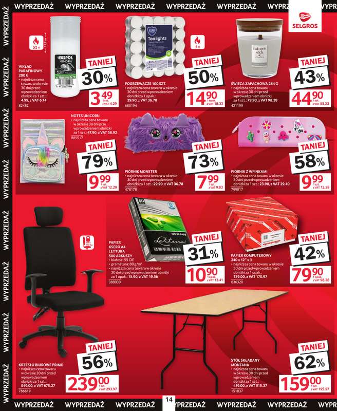Selgros - gazetka promocyjna Katalog Totalna Wyprzedaż od czwartku 16.07 do środy 29.07 - strona 14