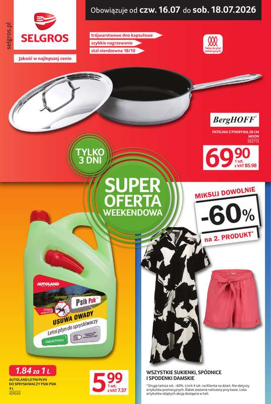 Selgros - gazetka promocyjna Oferta weekendowa od czwartku 16.07 do soboty 18.07