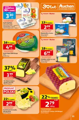 Auchan - gazetka promocyjna Gazetka 30 Lat Hipermarket Auchan od czwartku 16.07 do środy 22.07 - strona 21