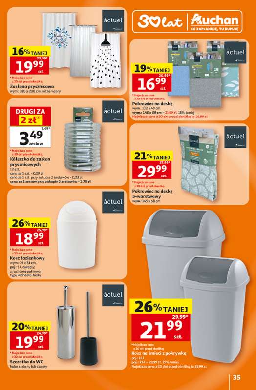 Auchan - gazetka promocyjna Gazetka 30 Lat Hipermarket Auchan od czwartku 16.07 do środy 22.07 - strona 35