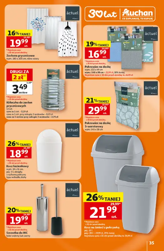 Auchan - gazetka promocyjna Gazetka 30 Lat Hipermarket Auchan od czwartku 16.07 do środy 22.07 - strona 35