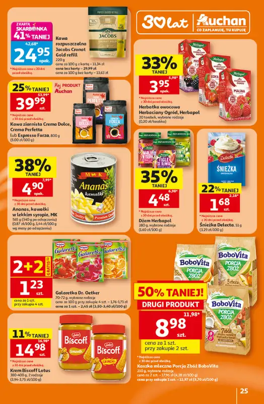 Auchan - gazetka promocyjna Gazetka 30 Lat Hipermarket Auchan od czwartku 16.07 do środy 22.07 - strona 25