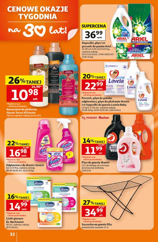 Auchan - gazetka promocyjna Gazetka 30 Lat Hipermarket Auchan od czwartku 16.07 do środy 22.07 - strona 32