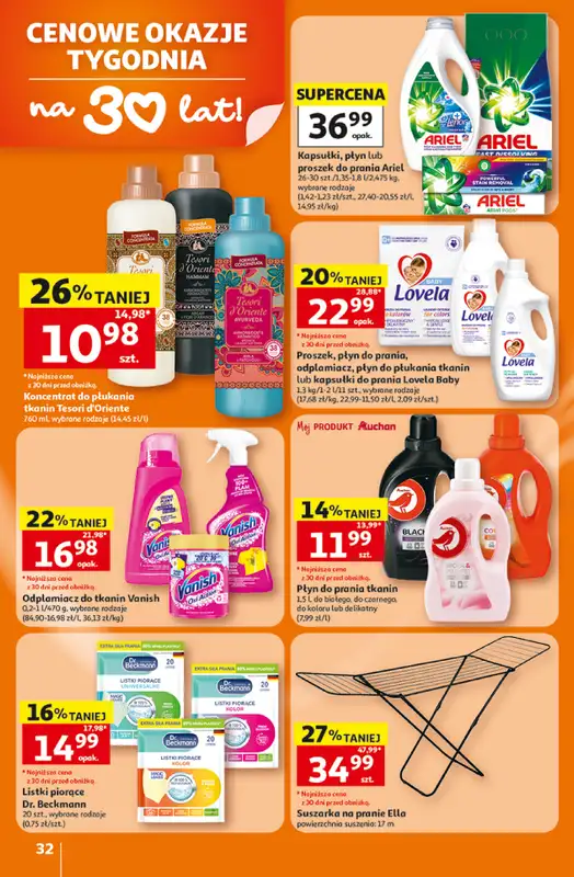 Auchan - gazetka promocyjna Gazetka 30 Lat Hipermarket Auchan od czwartku 16.07 do środy 22.07 - strona 32