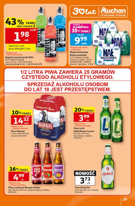 Auchan - gazetka promocyjna Gazetka 30 Lat Hipermarket Auchan od czwartku 16.07 do środy 22.07 - strona 29