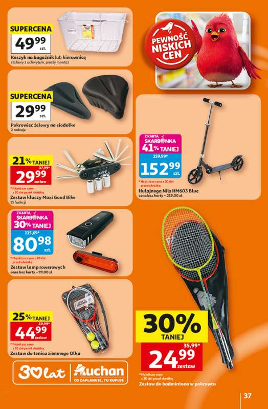 Auchan - gazetka promocyjna Gazetka 30 Lat Hipermarket Auchan od czwartku 16.07 do środy 22.07 - strona 37