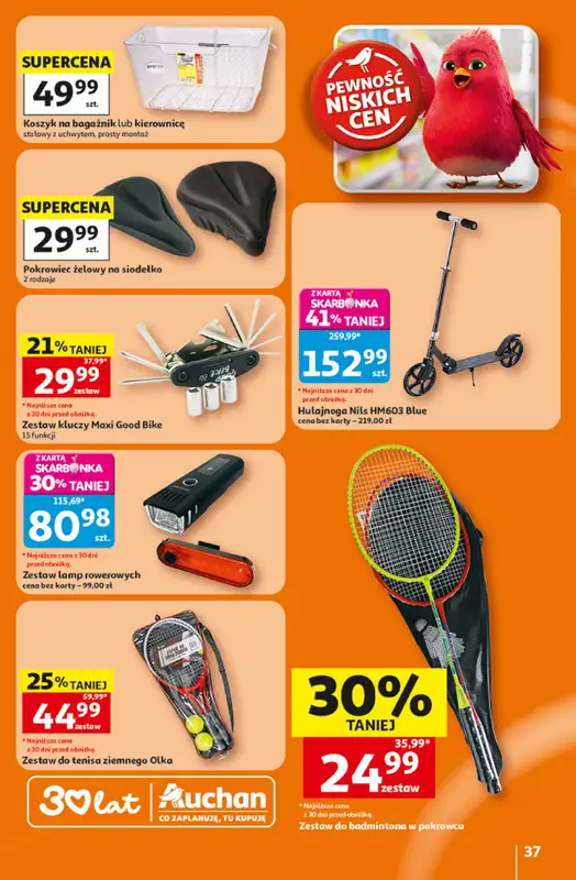 Auchan - gazetka promocyjna Gazetka 30 Lat Hipermarket Auchan od czwartku 16.07 do środy 22.07 - strona 37
