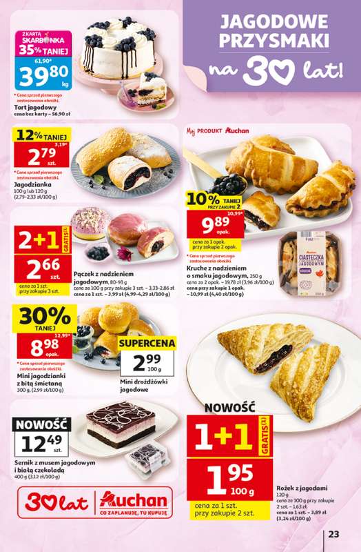 Auchan - gazetka promocyjna Gazetka 30 Lat Hipermarket Auchan od czwartku 16.07 do środy 22.07 - strona 23