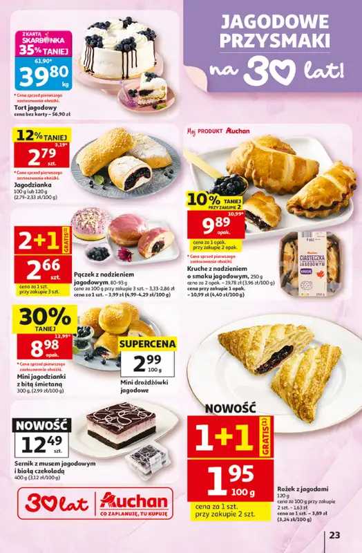 Auchan - gazetka promocyjna Gazetka 30 Lat Hipermarket Auchan od czwartku 16.07 do środy 22.07 - strona 23