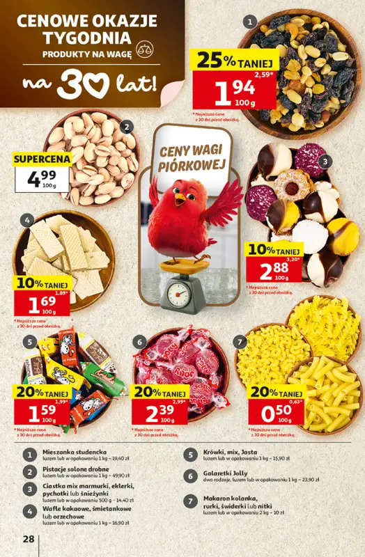 Auchan - gazetka promocyjna Gazetka 30 Lat Hipermarket Auchan od czwartku 16.07 do środy 22.07 - strona 28
