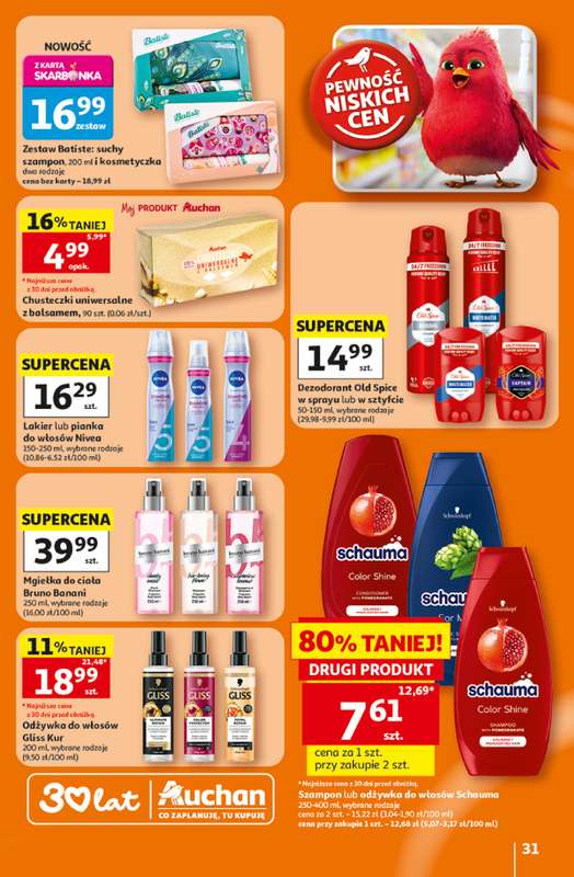 Auchan - gazetka promocyjna Gazetka 30 Lat Hipermarket Auchan od czwartku 16.07 do środy 22.07 - strona 31