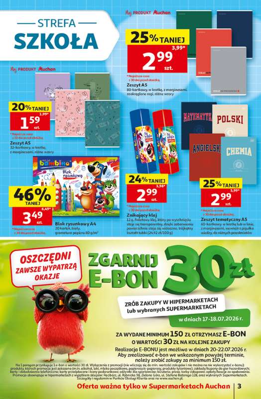 Auchan - gazetka promocyjna Gazetka 30 Lat Supermarket Auchan  do środy 22.07 - strona 3