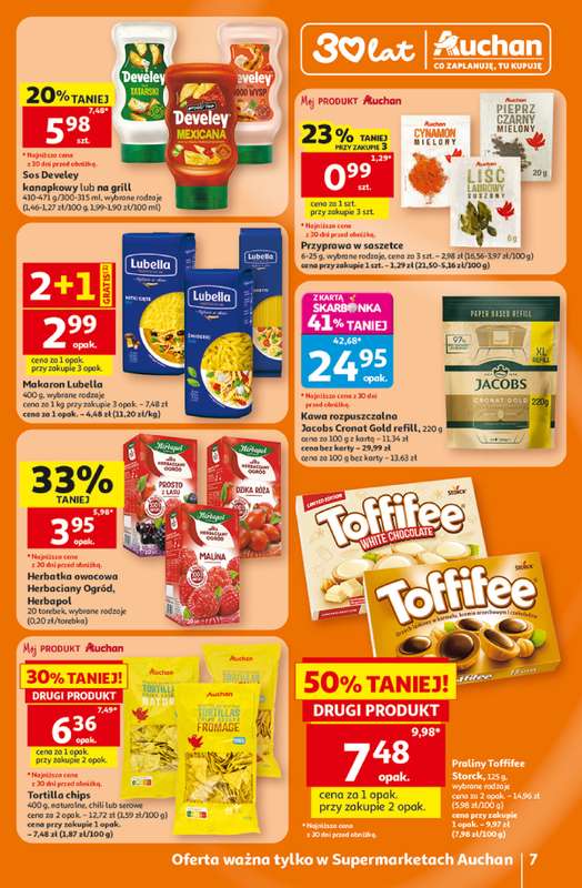 Auchan - gazetka promocyjna Gazetka 30 Lat Supermarket Auchan od czwartku 16.07 do środy 22.07 - strona 7