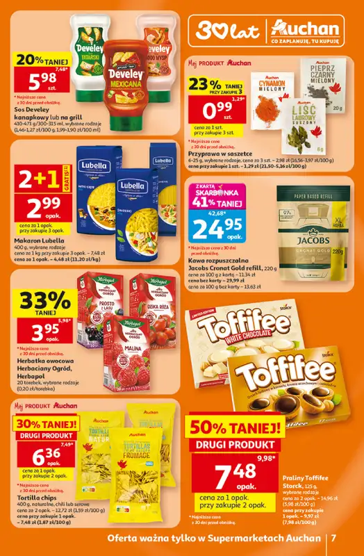 Auchan - gazetka promocyjna Gazetka 30 Lat Supermarket Auchan od czwartku 16.07 do środy 22.07 - strona 7