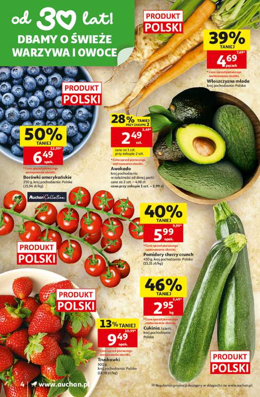 Auchan - gazetka promocyjna Gazetka 30 Lat Supermarket Auchan od czwartku 16.07 do środy 22.07 - strona 4