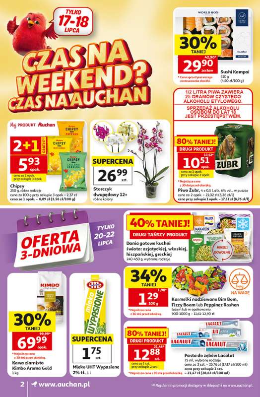 Auchan - gazetka promocyjna Gazetka 30 Lat Supermarket Auchan od czwartku 16.07 do środy 22.07 - strona 2