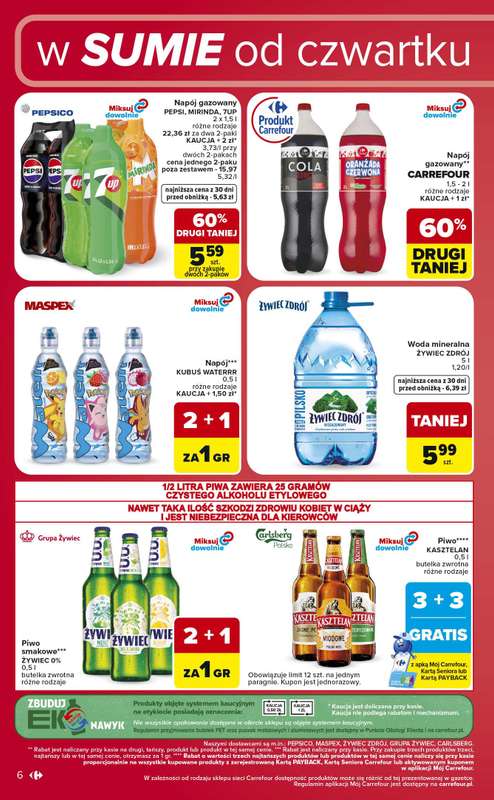 Carrefour - gazetka promocyjna W sumie od czwartku weekend okazji od czwartku 16.07 do soboty 18.07 - strona 6