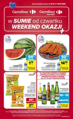 Carrefour - gazetka promocyjna W sumie od czwartku weekend okazji od czwartku 16.07 do soboty 18.07