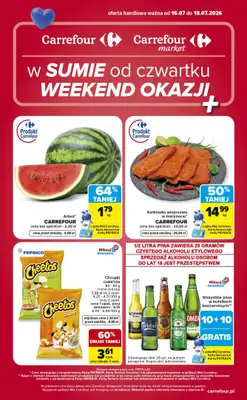 Carrefour - gazetka promocyjna W sumie od czwartku weekend okazji od czwartku 16.07 do soboty 18.07