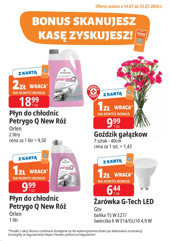 Leclerc - gazetka promocyjna Kupuj tanio z bonus od wtorku 14.07 do soboty 25.07 - strona 15