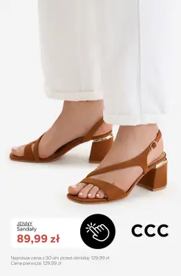 CCC - gazetka promocyjna SALE - sandały damskie na obcasie do 100 zł od wtorku 14.07  - strona 7
