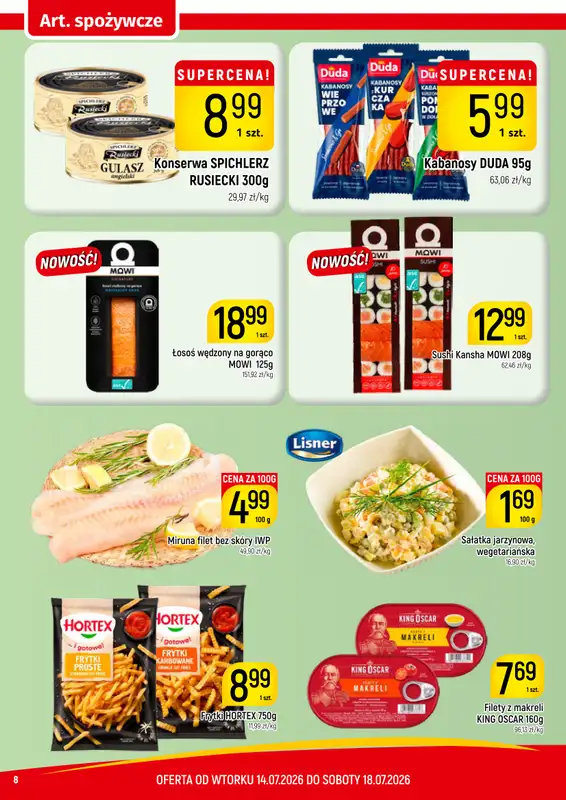 Delikatesy Piotruś Pan - gazetka promocyjna Gazetka od wtorku 14.07 do soboty 18.07 - strona 8