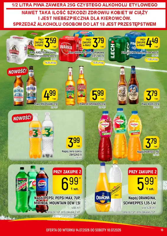 Delikatesy Piotruś Pan - gazetka promocyjna Gazetka od wtorku 14.07 do soboty 18.07 - strona 13