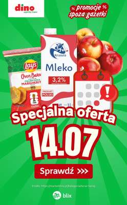 Dino - gazetka promocyjna Specjalna oferta na 14.07.2026 - promocje spoza gazetki od wtorku 14.07 do wtorku 14.07