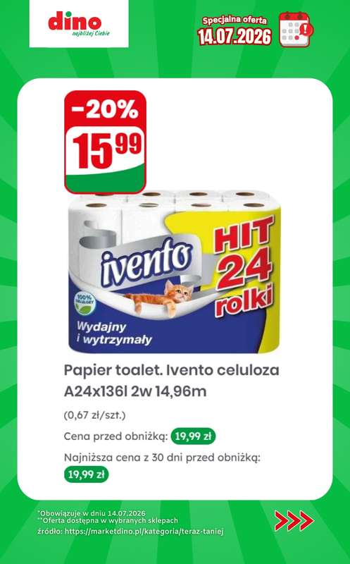 Dino - gazetka promocyjna Specjalna oferta na 14.07.2026 - promocje spoza gazetki od wtorku 14.07 do wtorku 14.07 - strona 7