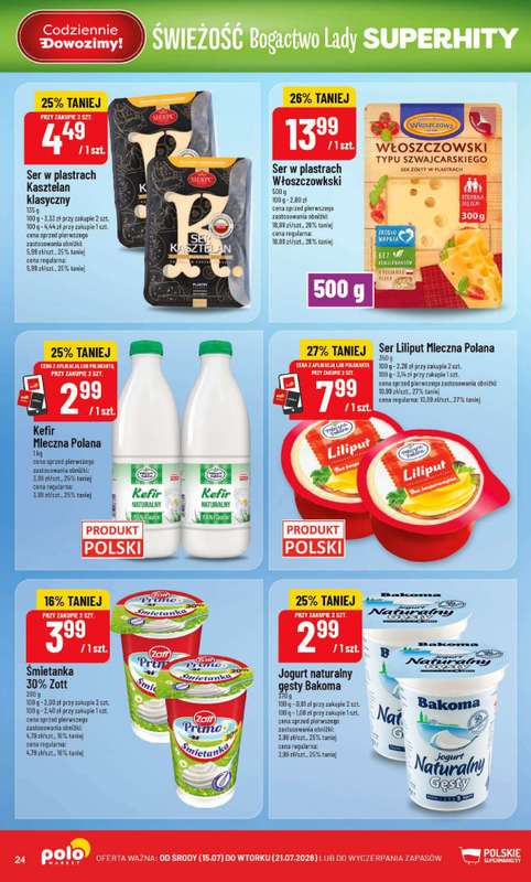 POLOmarket - gazetka promocyjna Gazetka od środy 15.07 do wtorku 21.07 - strona 24