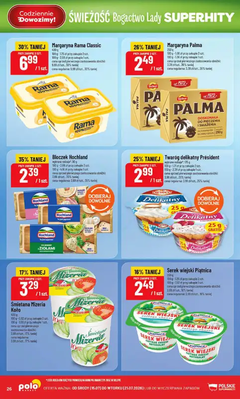 POLOmarket - gazetka promocyjna Gazetka od środy 15.07 do wtorku 21.07 - strona 26