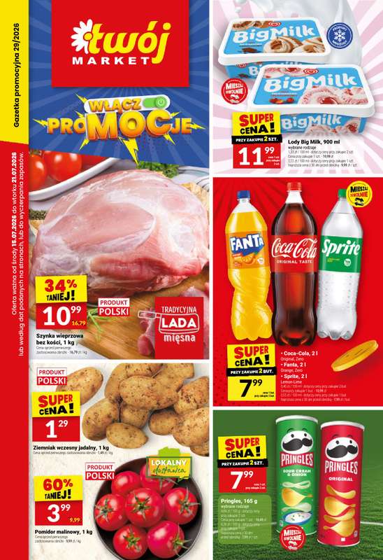 Twój Market - gazetka promocyjna Gazetka od środy 15.07 do wtorku 21.07