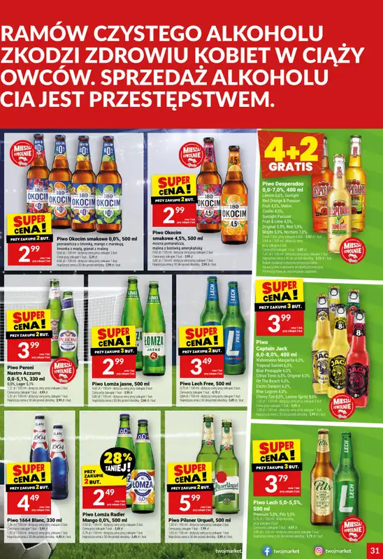 Twój Market - gazetka promocyjna Gazetka od środy 15.07 do wtorku 21.07 - strona 31
