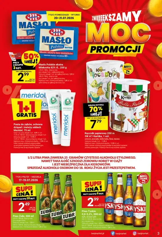 Twój Market - gazetka promocyjna Gazetka od środy 15.07 do wtorku 21.07 - strona 3