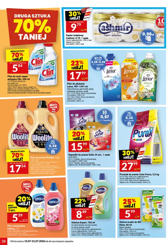 Twój Market - gazetka promocyjna Gazetka od środy 15.07 do wtorku 21.07 - strona 38